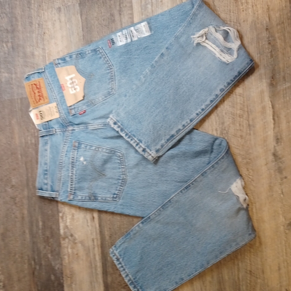 Levi's Denim - NWT Levi's 501 button Fly Crop High Rise Straight Leg sz 25